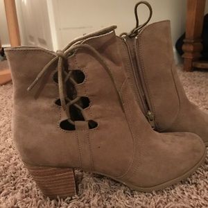 Tan booties